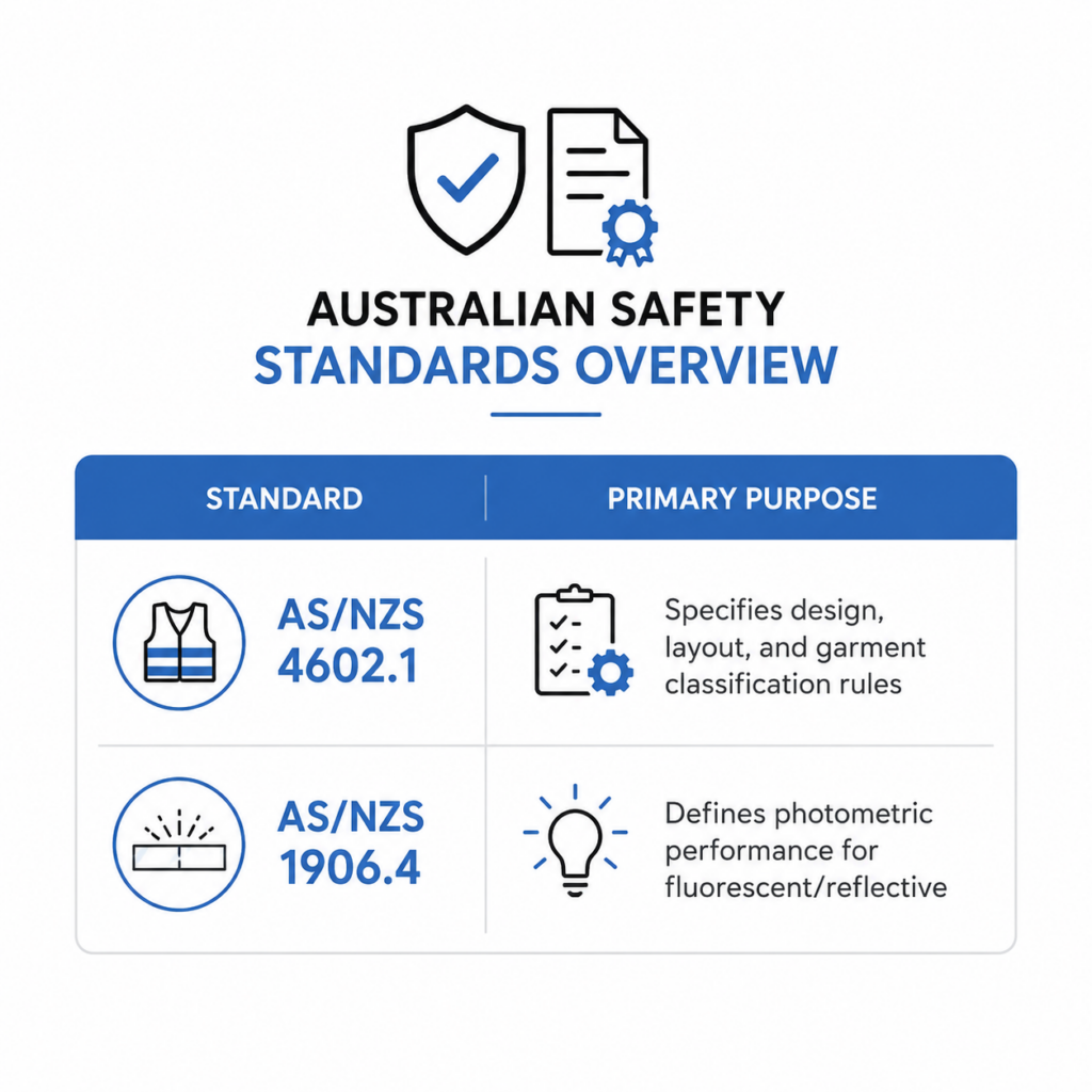 AUSTRALIAN SAFETY STANDARDS OVERVIEW - VMA Uniforms AUSTRALIAN SAFETY STANDARDS OVERVIEW - VMA Uniforms