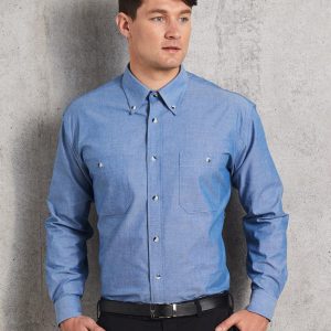 [BS03L] Mens w/f chambray shirt L/S