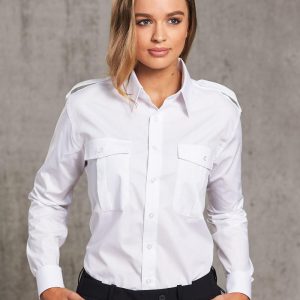 [BS06L] Unisex epaulette shirt,long sleeve.