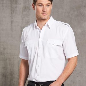 [BS06S] Unisex epaulette shirt ,short sleeve.