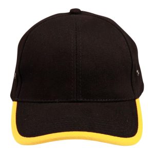 [CH17] Heavy brushed cotton peak & back trimp cap