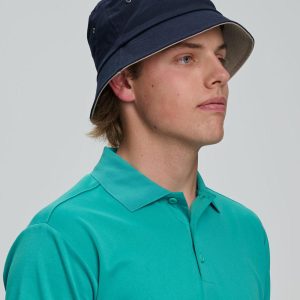 [CH32A] contrasting underbrim bucket hat
