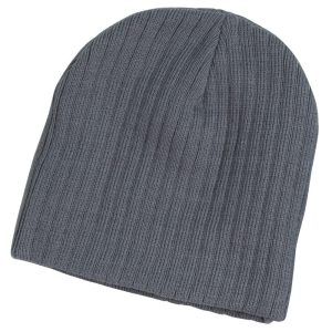 [CH62] Acrylic knit beanie with cable row feature