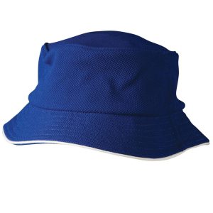 [CH71] Pique mesh with sandwich trim bucket hat