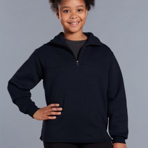 [FL02K] Kid's 1/2 zip collar fleecy sweat
