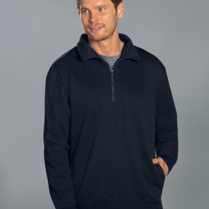 [FL02] 1/2 zip collar fleecy sweat
