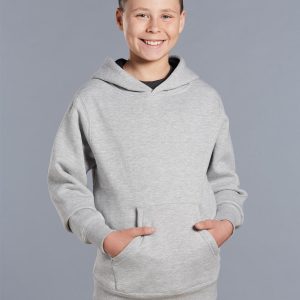 [FL09K] Kids' Close Front  Contrast Fleecy Hoodie
