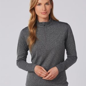 [FL26] Ladies' Half Zip L/S Sweat Top