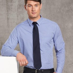 [M7320L] Men's Two Tone Check L/S Shirt