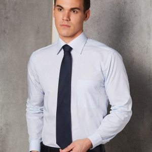 [M7362] Men's Mini Check Premium Cotton Long Sleeve Shirt
