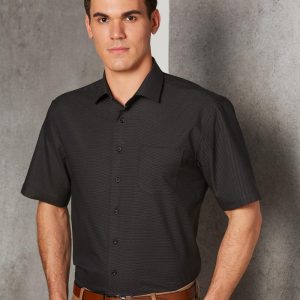 [M7400S] Men's Pin Dot Stretch S/S Shirt