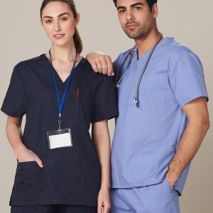 [M7630] Unisex Scrubs Short Sleeve Tunic Top