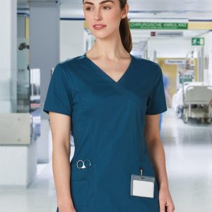 [M7640] Ladies' Solid Colour S/S Scrub Top