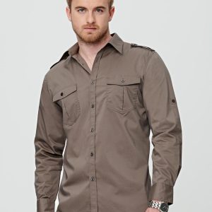[M7912] Men's Long Sleeve Military Shirt