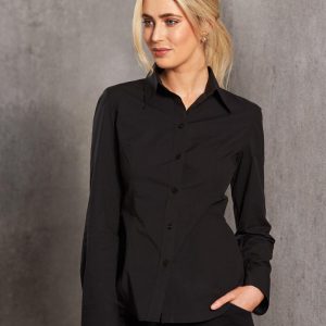 [M8020L] Women's Cotton/Poly Stretch L/S Shirt