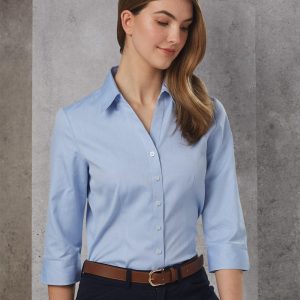 [M8040Q] Women's CVC Oxford 3/4 Sleeve Shirt