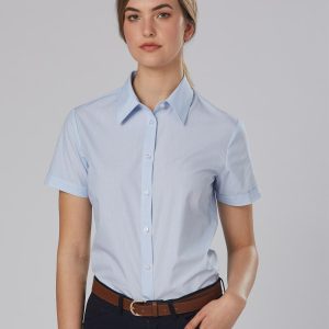 [M8211] Women's Fine Stripe S/S Shirt