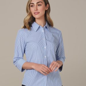 [M8233] Women's Balance Stripe 3/4 Sleeve Shirt
