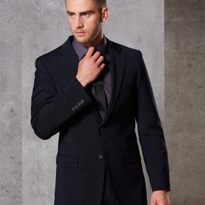 [M9100] Men's Two Buttons Jacket in Wool Stretch