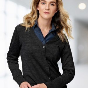 [M9602] Women's 100% Merino Wool L/S Cardigan