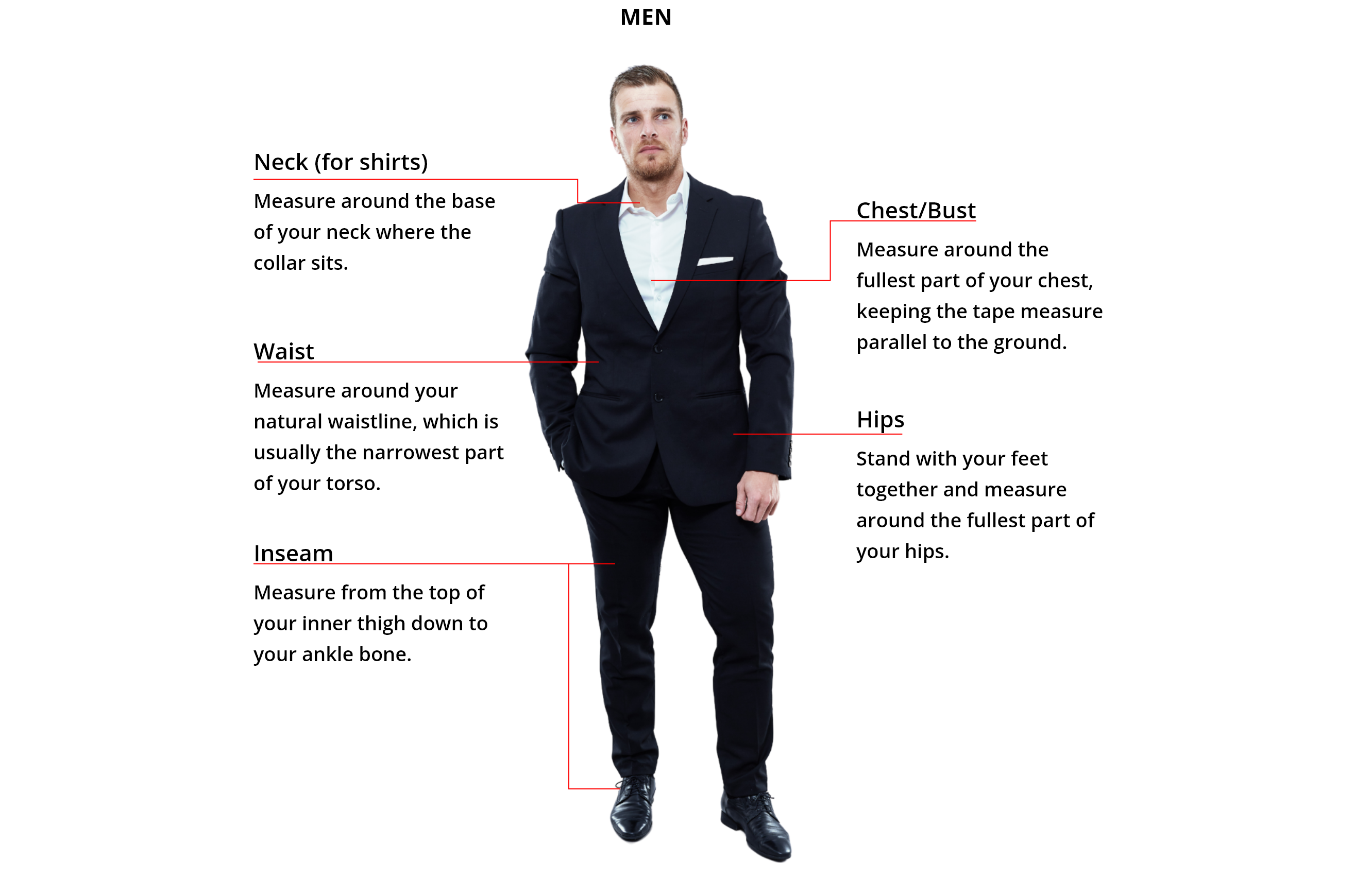 Men's Sizing and Fitting Guide