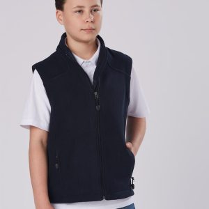 [PF09K] Kids' bonded polar fleece vest