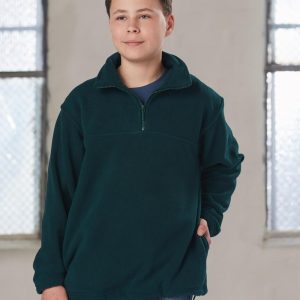 [PF11] Kids' half zip polar fleecy pullover