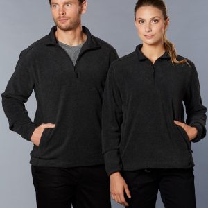 [PF21] Adult's Half Zip Polar Fleece Pullover
