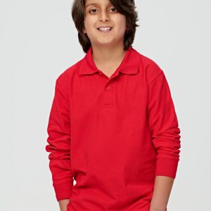 [PS12K] Kids' 240gsm Poly/Cotton Pique L/S Polo