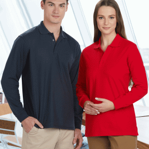 [PS12] Adults' 240gsm Poly/Cotton Pique L/S Polo
