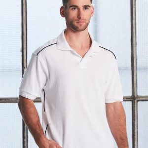 [PS25] Men's pure cotton contrast piping