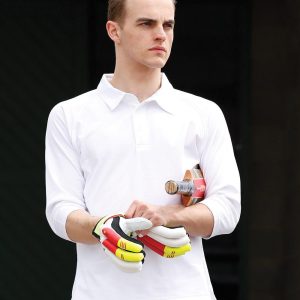[PS29Q] Mens 3/4 sleeve cricket polo