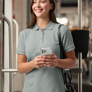 [PS56] ladies cotton stretch polo