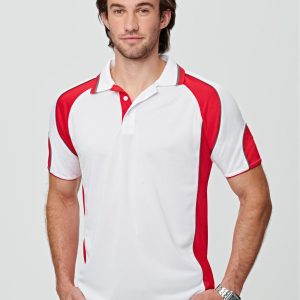 [PS61] Men's Cooldry Contrast Polo With Sleeve Panel