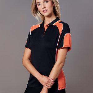 [PS62] Ladies' Cooldry Contrast Polo With Sleeve Panel