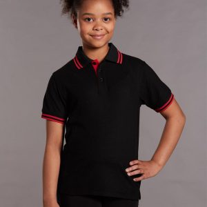 [PS65K] Kids' Truedry Contrast S/S Polo