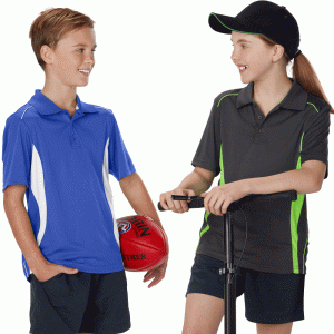 [PS79K] Kids' Cooldry S/S Contrast Interlock Polo