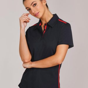 [PS84] Ladies' rapid cool short sleeve contrast polo