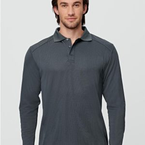 [PS89] Men's Bamboo Charcoal L/S Polo