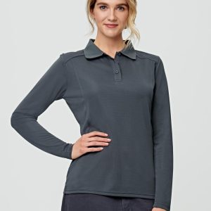 [PS90] Ladies' Bamboo Charcoal L/S Polo