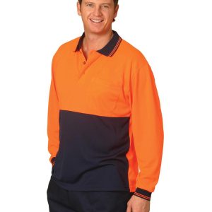 [SW05CD] Hi-Vis cooldry safety polo L/S