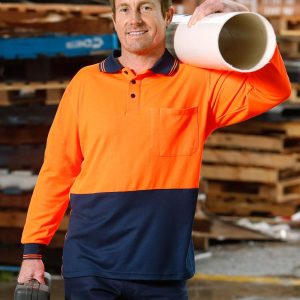 [SW05TD] Hi-Vis truedry safety polo L/S