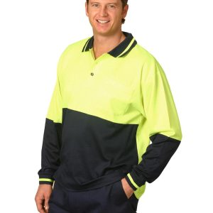[SW11] Hi-Vis truedry safety polo L/S
