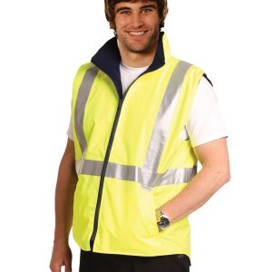 [SW19A] Hi-Vis Reversible Safety Vest With Hoop Pattern 3M Tapes
