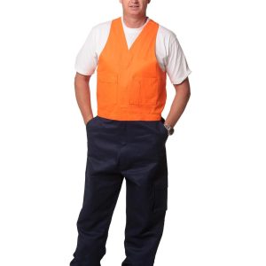 [SW202] Hi-His Two Tone Men's Cotton Drill Action Back Overall-Stout