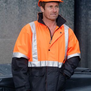 [SW28A] Hi-Vis Two Tone Rain Proof Quilted Safety Jacket With 3M Tapes