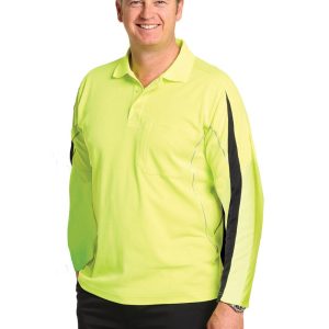 [SW33A] Men's Truedry L/S Hi-Vis Polo