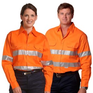[SW52] Men's Hi-Vis L/S Drill Shirt With 3M Tapes
