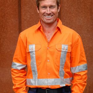 [SW56] Men's Hi-Vis L/S Drill Shirt With 3M Tapes