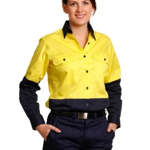 [SW64] Ladies' Hi-Vis L/S Safety Shirt
